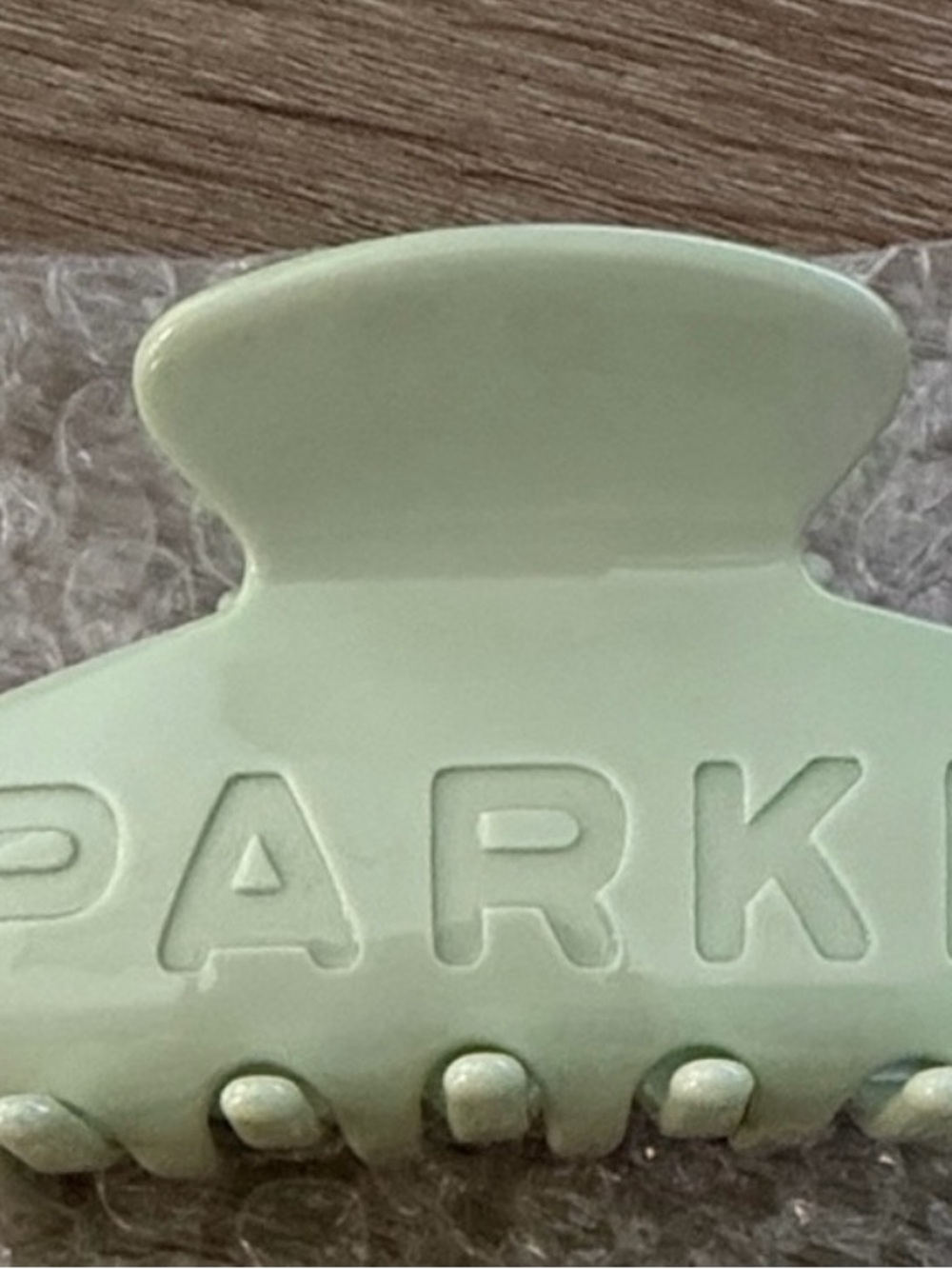 PARKE SEAFOAM Green Hair Clip New in zippered Parke bag Sold Out  HTF